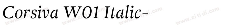 Corsiva W01 Italic字体转换